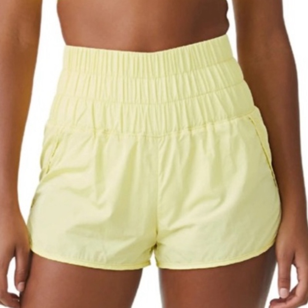 Free People Movement Yellow Shorts